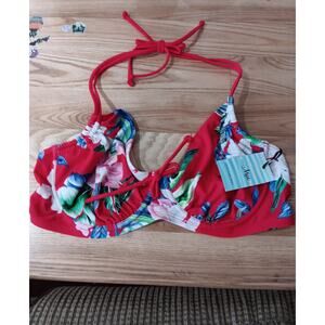 Pour Moi Miami Brights Adjustable Halter Undewired Bikini Top Sized 38E Act 28E